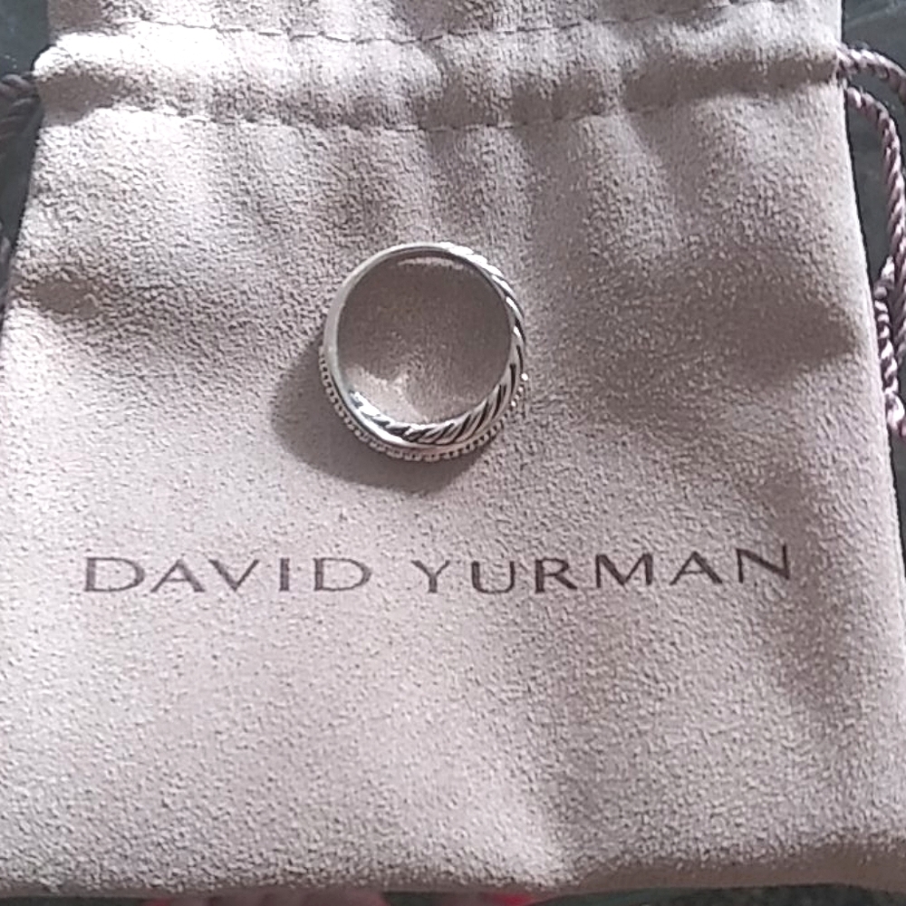 DAVID YURMAN CROSSOVER RING BAND IN STERLING SILVE